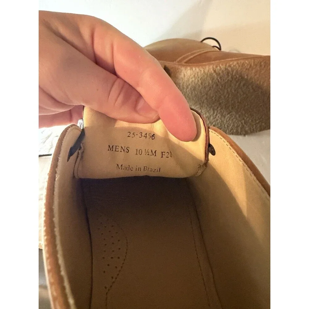 Johnston & Murphy Sheepskin Boots Mens 10.5 Chukka Style Wallace Shoes Brazil
